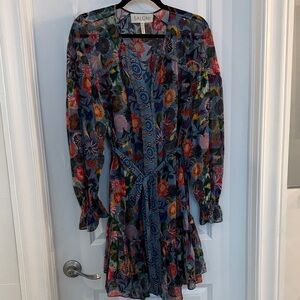 SALONI Vibrant Long Sleeve Floral Dress